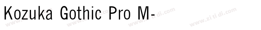 Kozuka Gothic Pro M字体转换